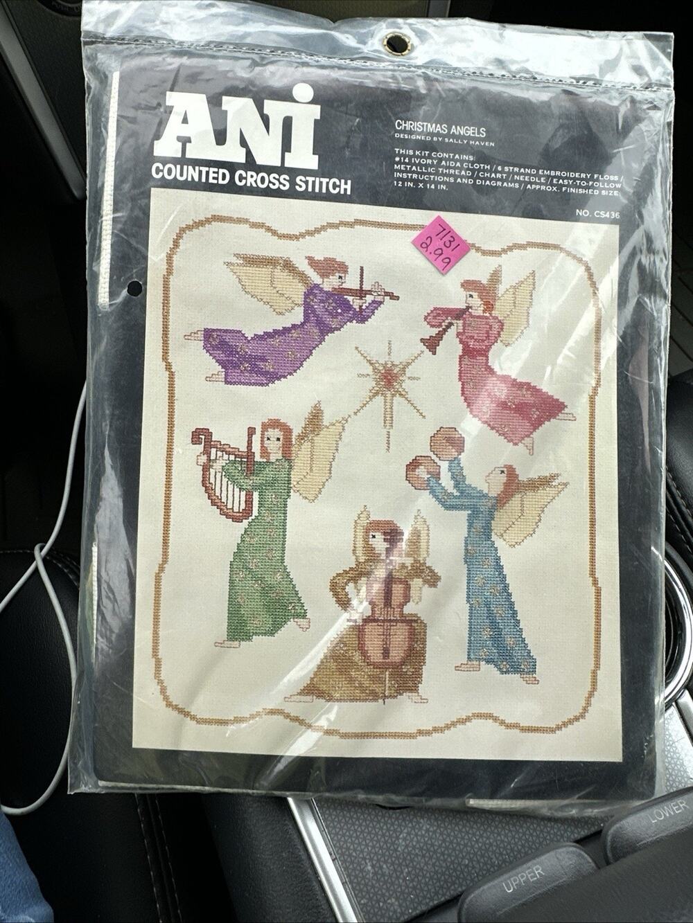 NEW ANI Counted Cross Stitch Kit Christmas Angels # CS436 Sally Haven 12" X 14"